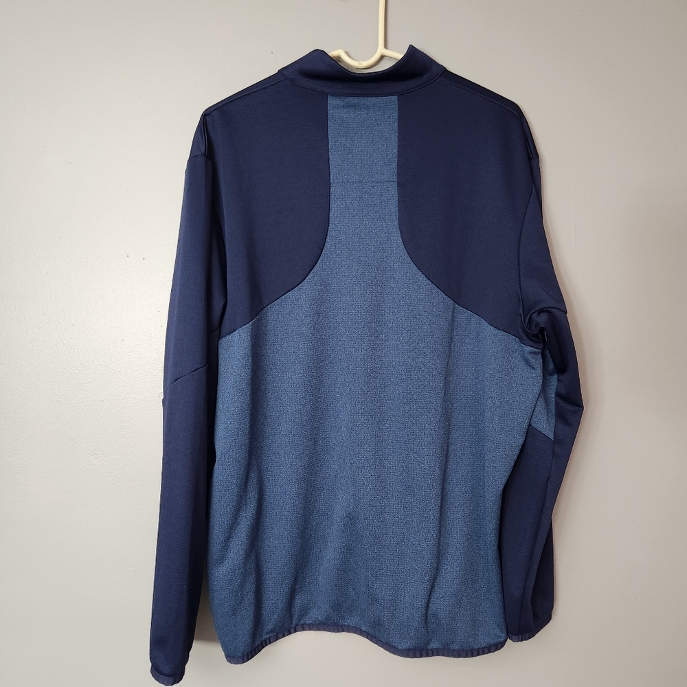 Callaway Pullover Golf Sweatshirt Large Blue Colorblock Quarter Zip Long Sleeve - Picture 3 of 11